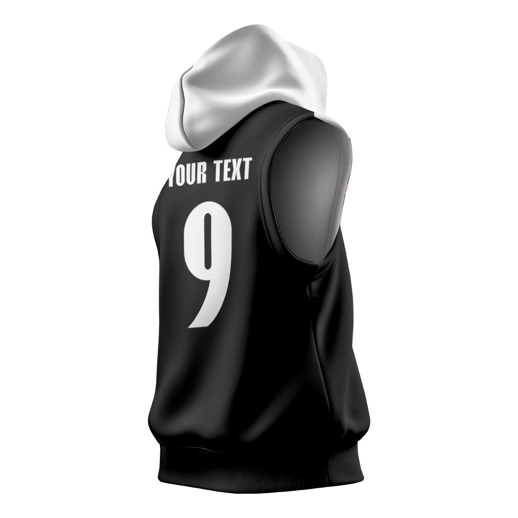 New Zealand Maori Rugby Custom Sleeveless Hoodie Aotearoa Tribal Motif Retro Concept