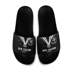 New Zealand Maori Rugby Slide Sandals Aotearoa Tribal Motif Retro Concept