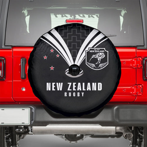 New Zealand Maori Rugby Spare Tire Cover Aotearoa Tribal Motif Retro Concept