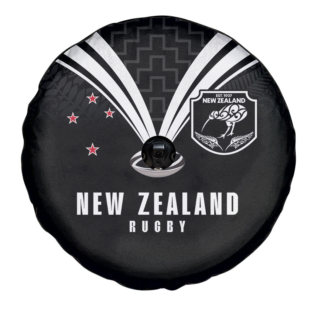 New Zealand Maori Rugby Spare Tire Cover Aotearoa Tribal Motif Retro Concept
