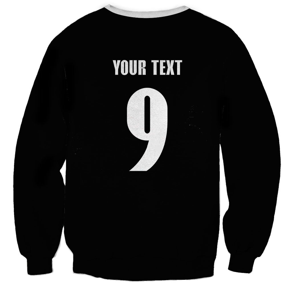 New Zealand Maori Rugby Custom Sweatshirt Aotearoa Tribal Motif Retro Concept
