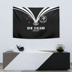 New Zealand Maori Rugby Tapestry Aotearoa Tribal Motif Retro Concept