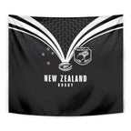 New Zealand Maori Rugby Tapestry Aotearoa Tribal Motif Retro Concept