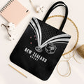 New Zealand Maori Rugby Tote Bag Aotearoa Tribal Motif Retro Concept