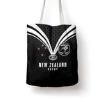 New Zealand Maori Rugby Tote Bag Aotearoa Tribal Motif Retro Concept