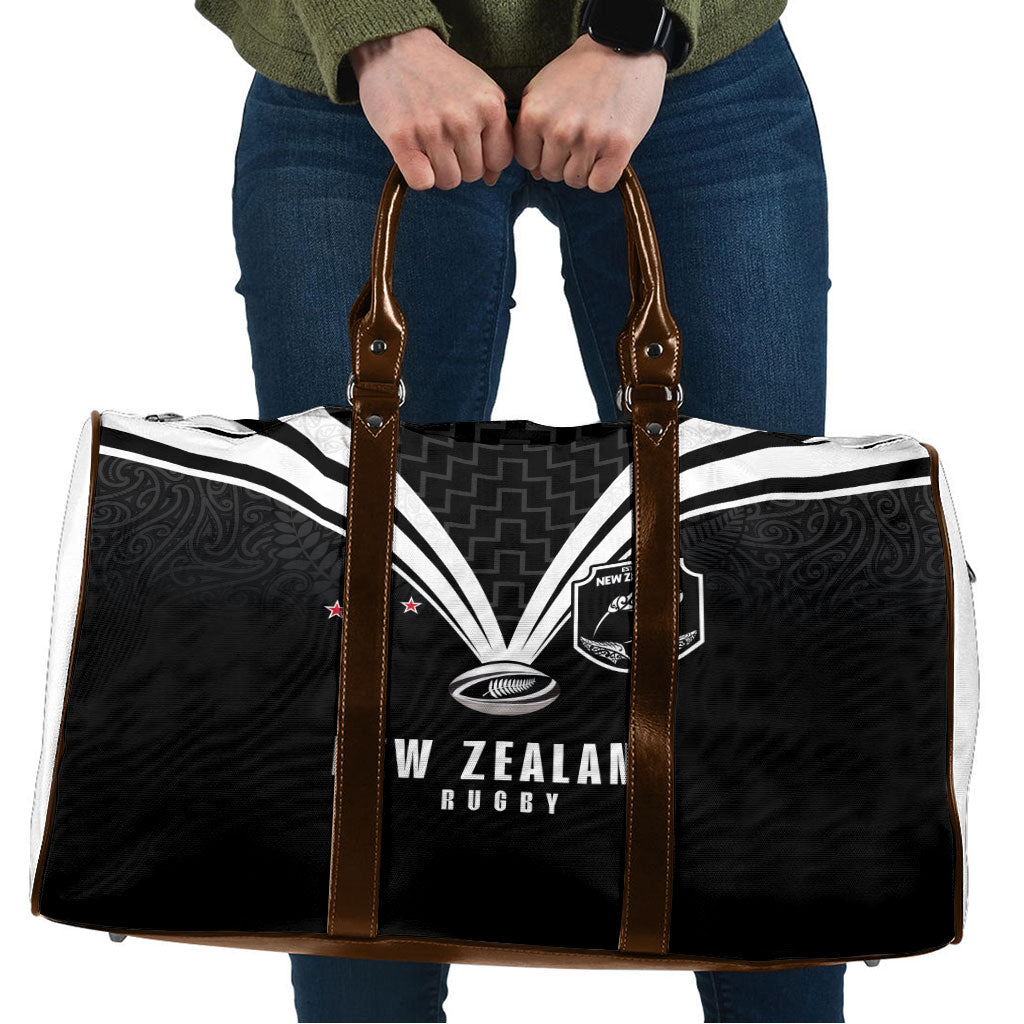 New Zealand Maori Rugby Travel Bag Aotearoa Tribal Motif Retro Concept