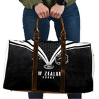 New Zealand Maori Rugby Travel Bag Aotearoa Tribal Motif Retro Concept