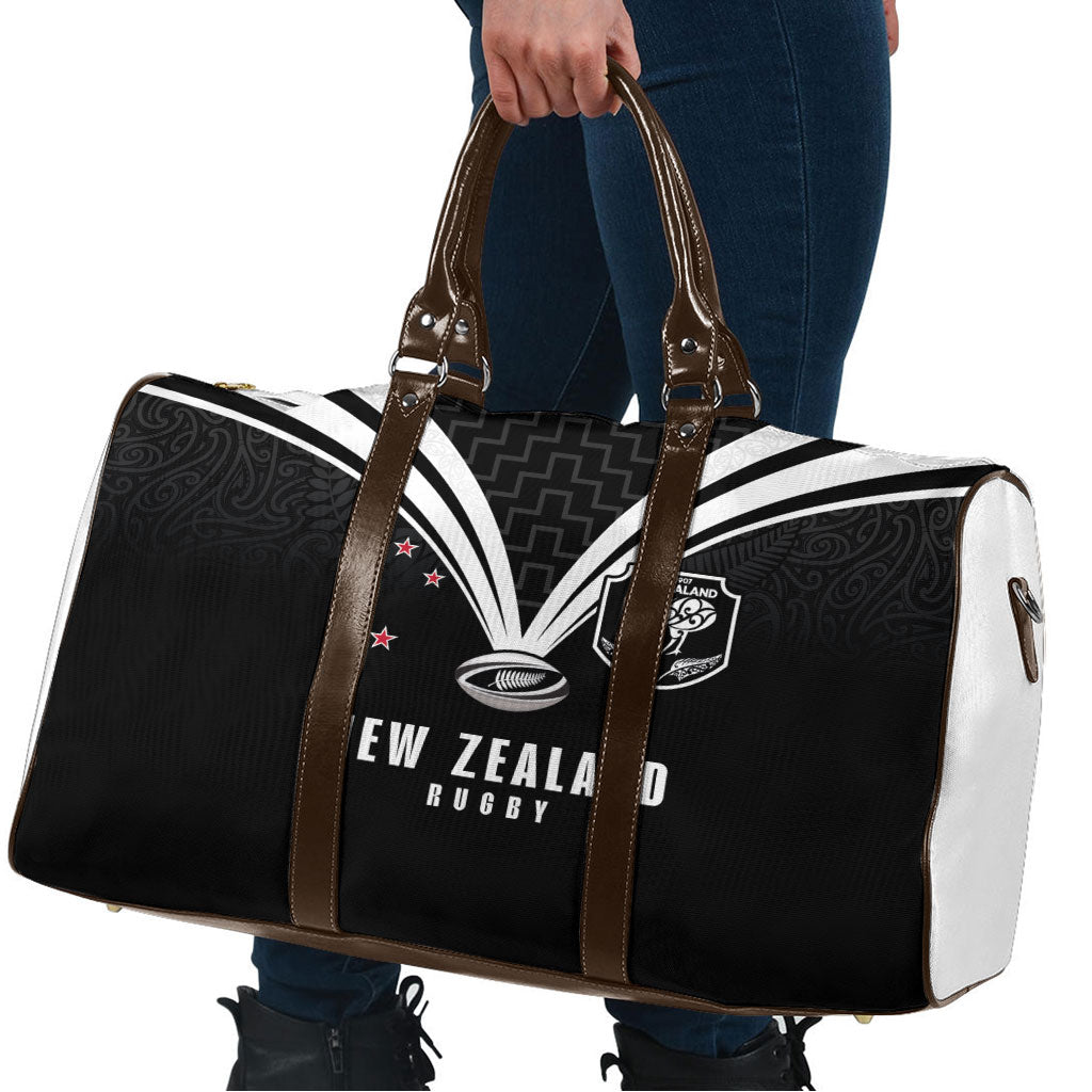 New Zealand Maori Rugby Travel Bag Aotearoa Tribal Motif Retro Concept