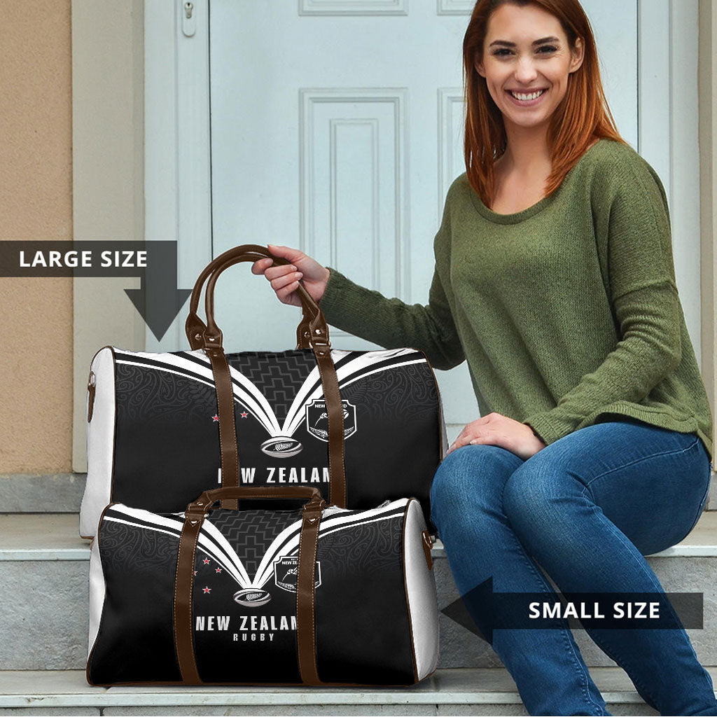 New Zealand Maori Rugby Travel Bag Aotearoa Tribal Motif Retro Concept