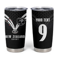 New Zealand Maori Rugby Custom Tumbler Cup Aotearoa Tribal Motif Retro Concept
