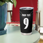 New Zealand Maori Rugby Custom Tumbler Cup Aotearoa Tribal Motif Retro Concept