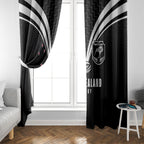 New Zealand Maori Rugby Window Curtain Aotearoa Tribal Motif Retro Concept
