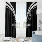 New Zealand Maori Rugby Window Curtain Aotearoa Tribal Motif Retro Concept