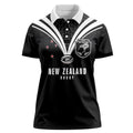 New Zealand Maori Rugby Custom Women Polo Shirt Aotearoa Tribal Motif Retro Concept