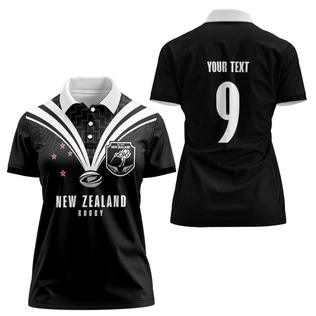 New Zealand Maori Rugby Custom Women Polo Shirt Aotearoa Tribal Motif Retro Concept