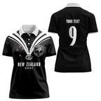 New Zealand Maori Rugby Custom Women Polo Shirt Aotearoa Tribal Motif Retro Concept