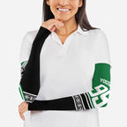 New Zealand Maori Rugby Custom Arm Sleeves Aotearoa Koru Geometric - Naturalistic Green