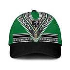New Zealand Maori Rugby Classic Cap Aotearoa Koru Geometric - Naturalistic Green