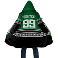 New Zealand Maori Rugby Custom Cloak Aotearoa Koru Geometric - Naturalistic Green