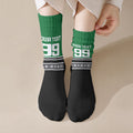 New Zealand Maori Rugby Custom Crew Socks Aotearoa Koru Geometric - Naturalistic Green