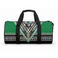 New Zealand Maori Rugby Duffle Bag Aotearoa Koru Geometric - Naturalistic Green