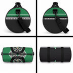 New Zealand Maori Rugby Duffle Bag Aotearoa Koru Geometric - Naturalistic Green