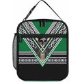 New Zealand Maori Rugby Lunch Bag Aotearoa Koru Geometric - Naturalistic Green