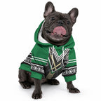 New Zealand Maori Rugby Custom Pet Hoodie Aotearoa Koru Geometric - Naturalistic Green