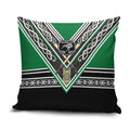 New Zealand Maori Rugby Pillow Cover Aotearoa Koru Geometric - Naturalistic Green