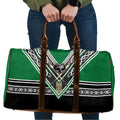 New Zealand Maori Rugby Travel Bag Aotearoa Koru Geometric - Naturalistic Green
