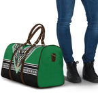 New Zealand Maori Rugby Travel Bag Aotearoa Koru Geometric - Naturalistic Green