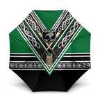 New Zealand Maori Rugby Umbrella Aotearoa Koru Geometric - Naturalistic Green