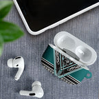 New Zealand Maori Rugby AirPods Case Aotearoa Koru Geometric - Oceanic Color