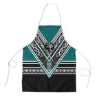 New Zealand Maori Rugby Apron Aotearoa Koru Geometric - Oceanic Color