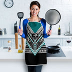 New Zealand Maori Rugby Apron Aotearoa Koru Geometric - Oceanic Color