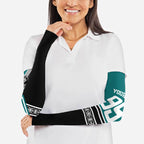 New Zealand Maori Rugby Custom Arm Sleeves Aotearoa Koru Geometric - Oceanic Color