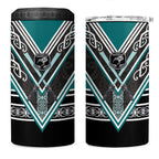 New Zealand Maori Rugby 4 in 1 Can Cooler Tumbler Aotearoa Koru Geometric - Oceanic Color