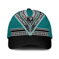 New Zealand Maori Rugby Classic Cap Aotearoa Koru Geometric - Oceanic Color