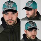 New Zealand Maori Rugby Classic Cap Aotearoa Koru Geometric - Oceanic Color
