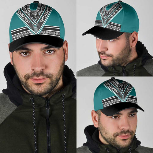 New Zealand Maori Rugby Classic Cap Aotearoa Koru Geometric - Oceanic Color