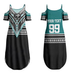 New Zealand Maori Rugby Custom Couples Matching Summer Maxi Dress and Hawaiian Shirt Aotearoa Koru Geometric - Oceanic Color