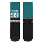 New Zealand Maori Rugby Custom Crew Socks Aotearoa Koru Geometric - Oceanic Color