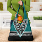New Zealand Maori Rugby Grocery Bag Aotearoa Koru Geometric - Oceanic Color
