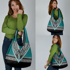 New Zealand Maori Rugby Grocery Bag Aotearoa Koru Geometric - Oceanic Color