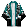 New Zealand Maori Rugby Custom Kimono Aotearoa Koru Geometric - Oceanic Color