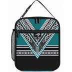 New Zealand Maori Rugby Lunch Bag Aotearoa Koru Geometric - Oceanic Color