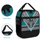 New Zealand Maori Rugby Lunch Bag Aotearoa Koru Geometric - Oceanic Color