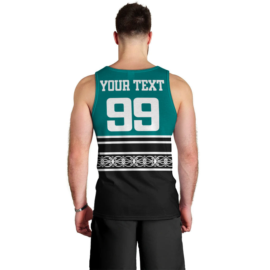 New Zealand Maori Rugby Custom Men Tank Top Aotearoa Koru Geometric - Oceanic Color