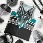 New Zealand Maori Rugby Custom Men Tank Top Aotearoa Koru Geometric - Oceanic Color