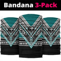 New Zealand Maori Rugby Neck Gaiter Aotearoa Koru Geometric - Oceanic Color